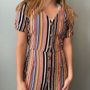 Spring Striped Pantsuit